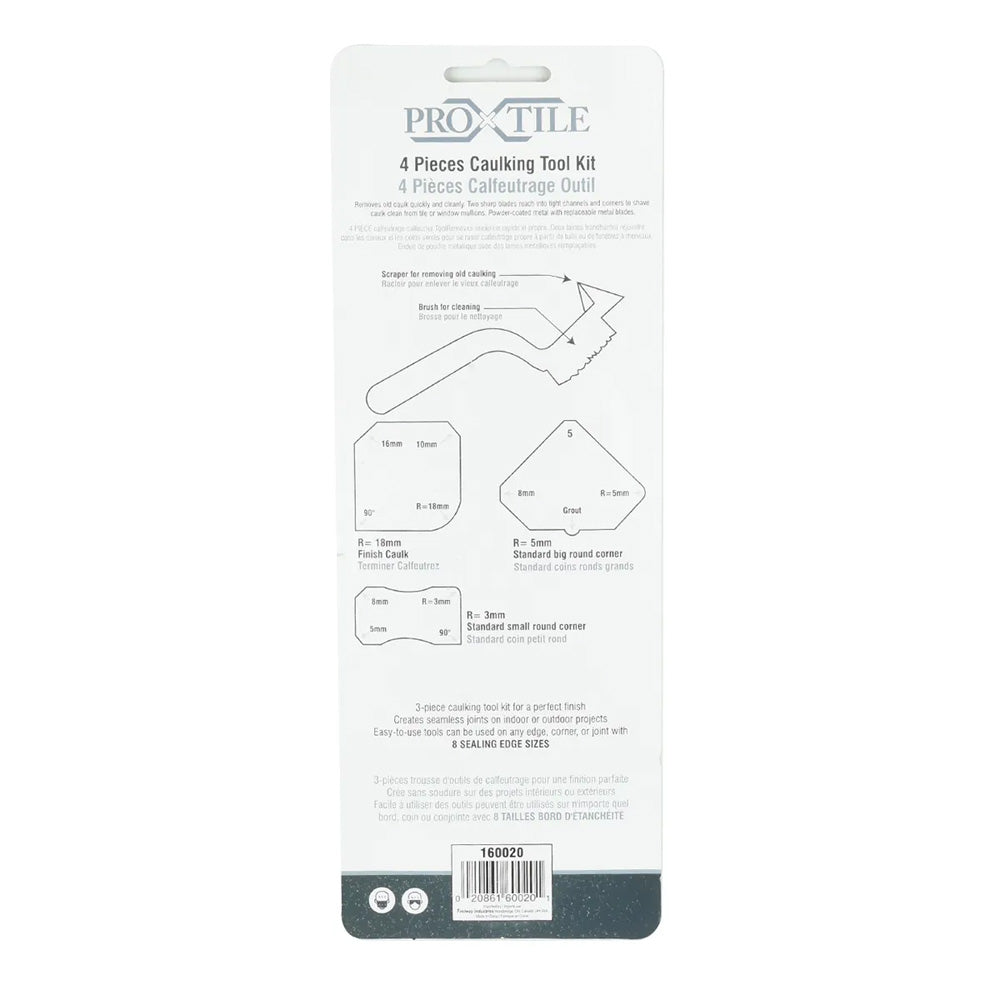 Pro-X-Tile Caulking Removal Tool Kit - 4pc