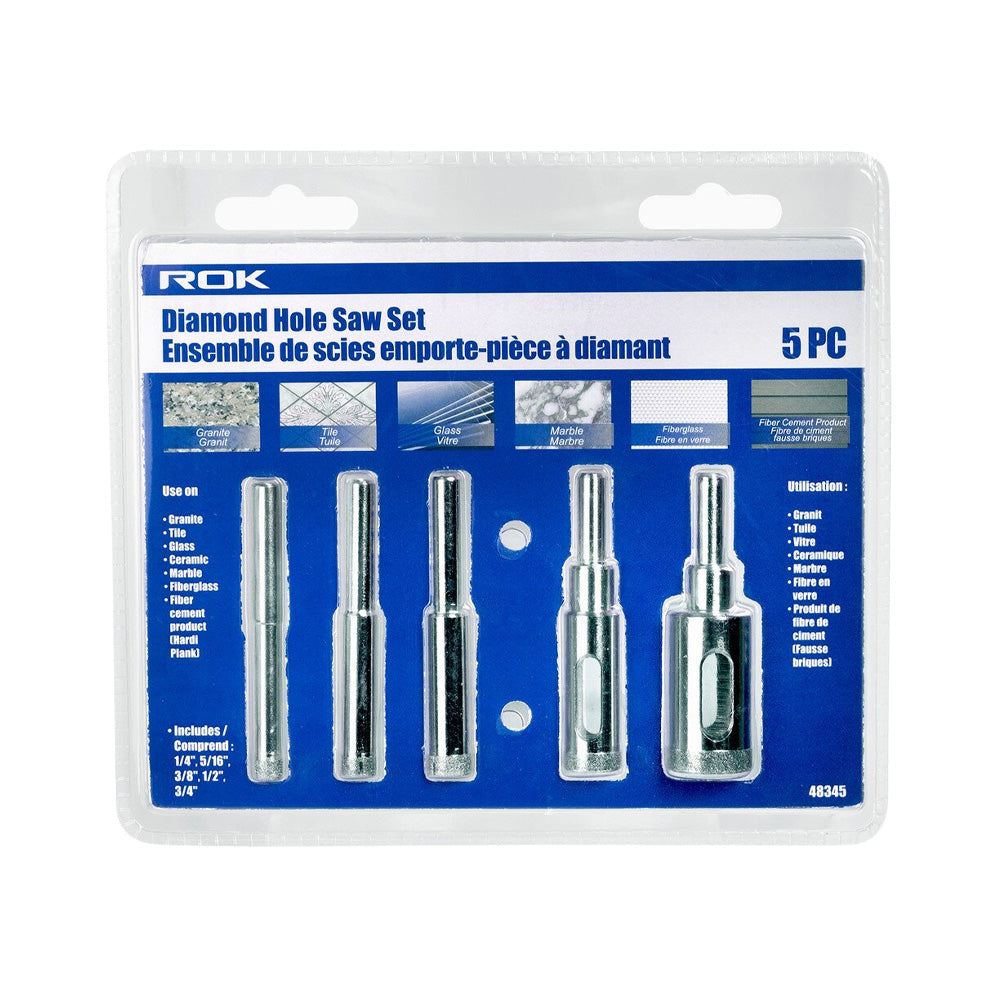 ROK Diamond Hole Saw Set - 5pc