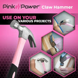 Tomboy Tools 13oz Pink Magnetic Hammer