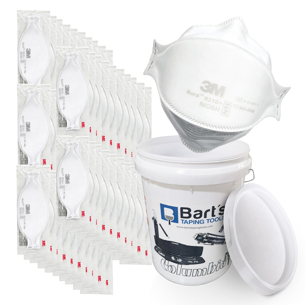 3M Aura 9210+ Particulate Respirator Masks in a Pail