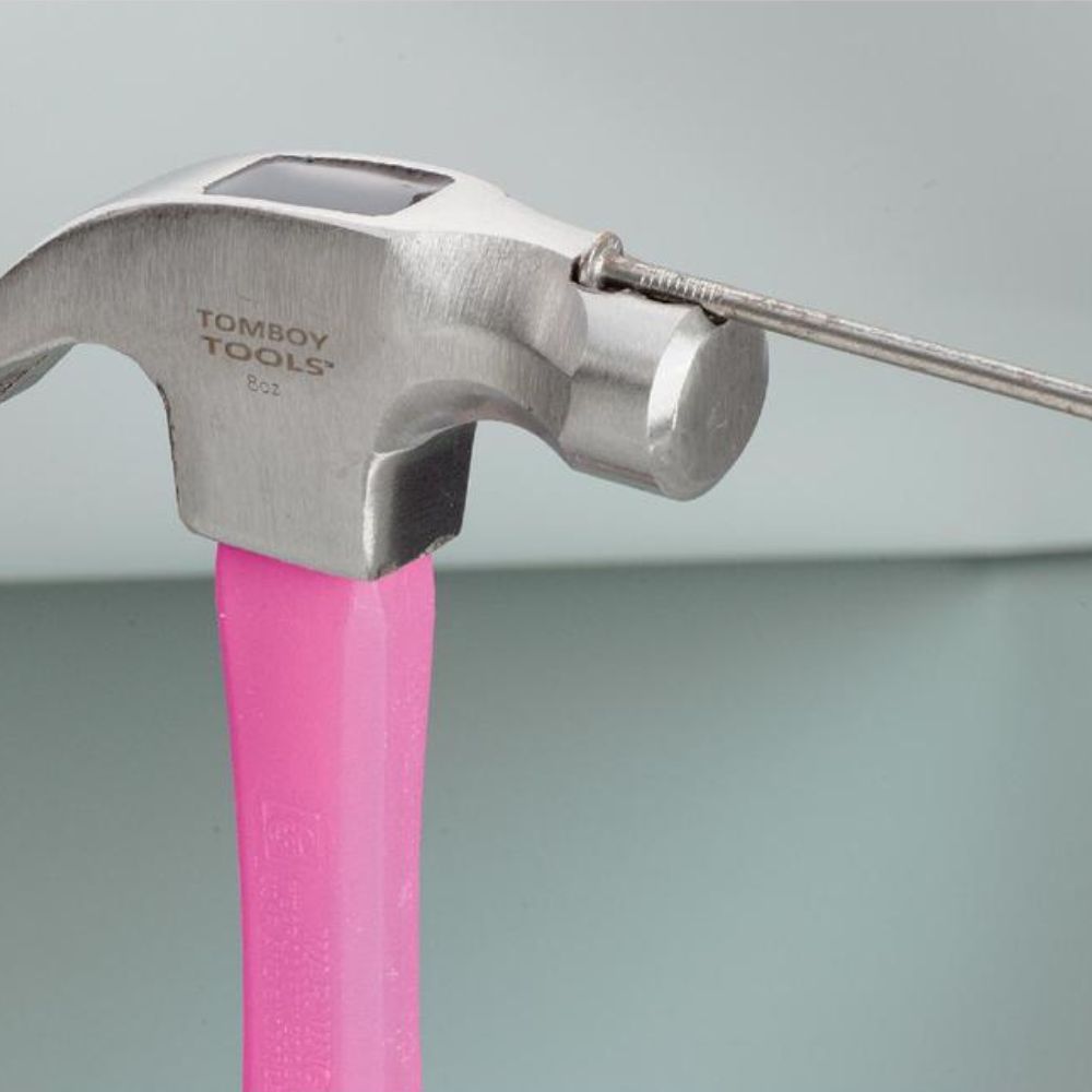 Tomboy Tools 13oz Pink Magnetic Hammer