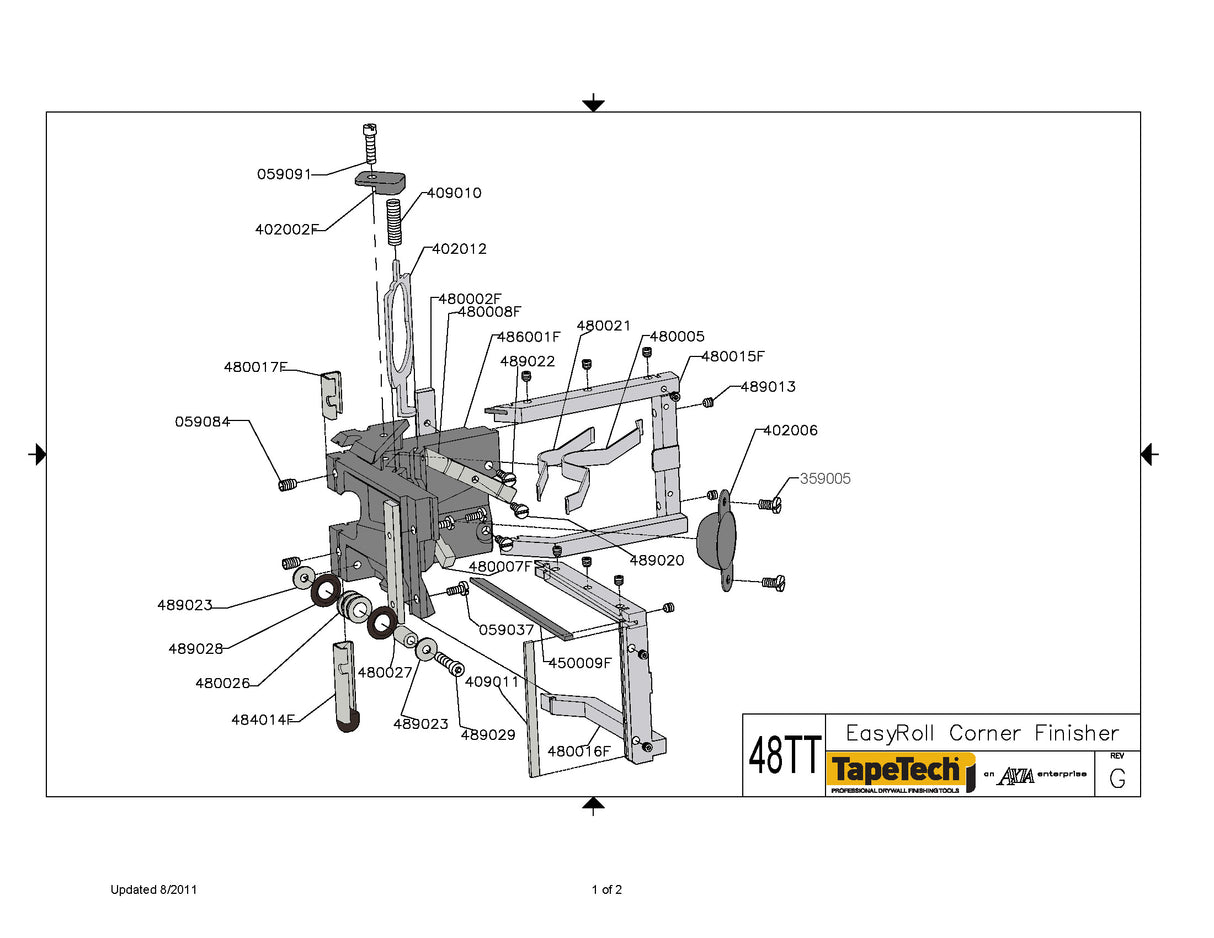 TapeTech Corner Finisher Parts