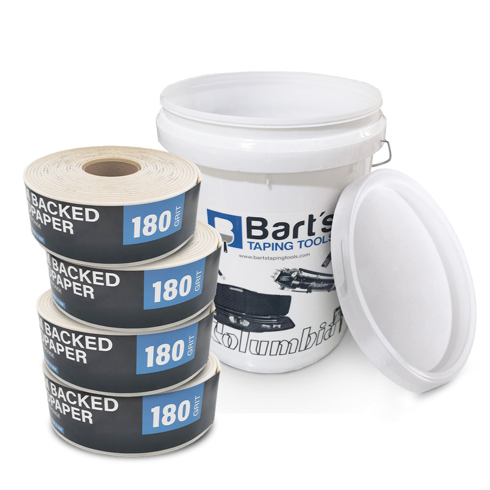 Bart's Own Foam Backed Sandpaper in a Pail