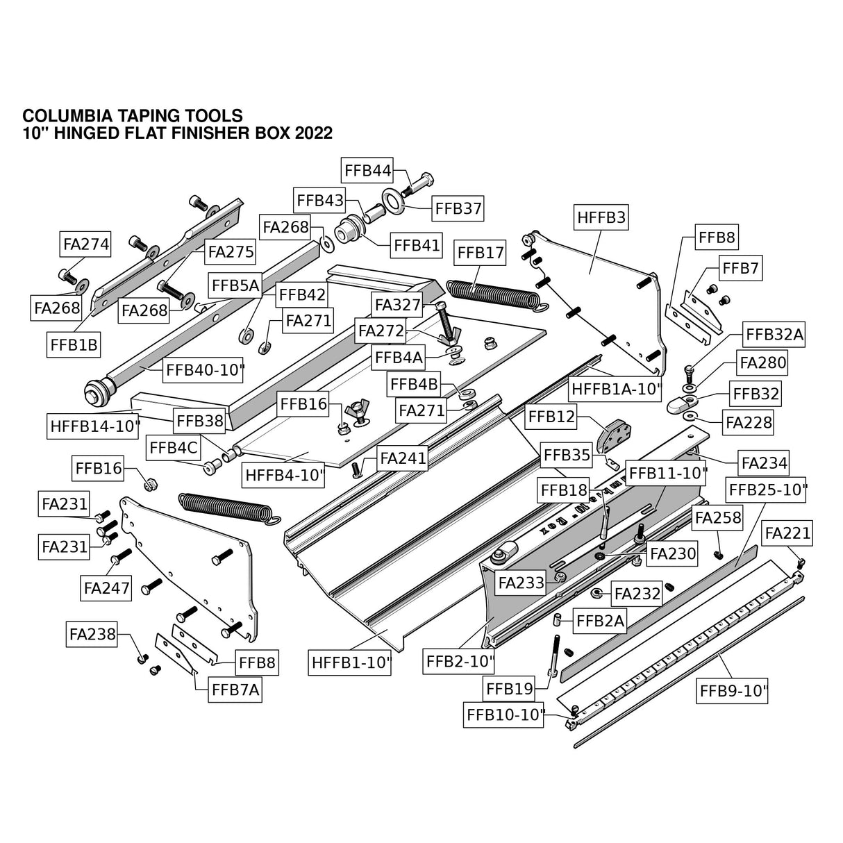 Columbia Flat Finisher Box Repair Parts