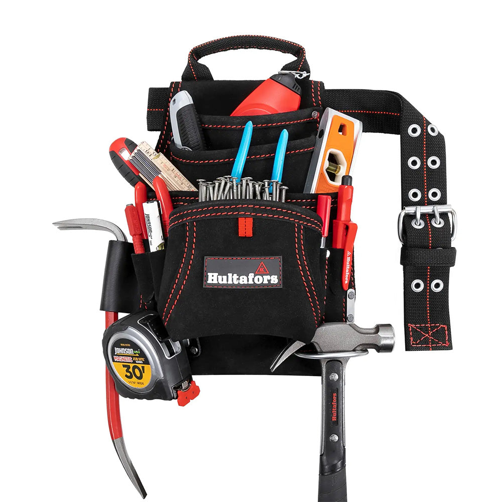 Hultafors Carpenter's Suede Nail & Tool Bag & Belt Set