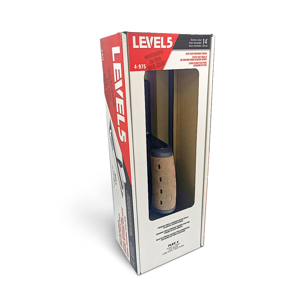 Level 5 Flat Flex Finishing Trowels (0.4mm Blade)