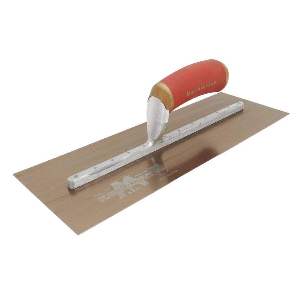 Marshalltown Golden Steel Long Mounting Duraflex Finishing Trowel