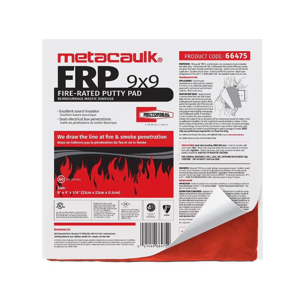 Metacaulk FRP Fire-Rated Putty Pad