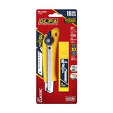 OLFA BN-L/LB10 Ratchet Lock Utility Knife w/ 10pk of Silver Snap Blades