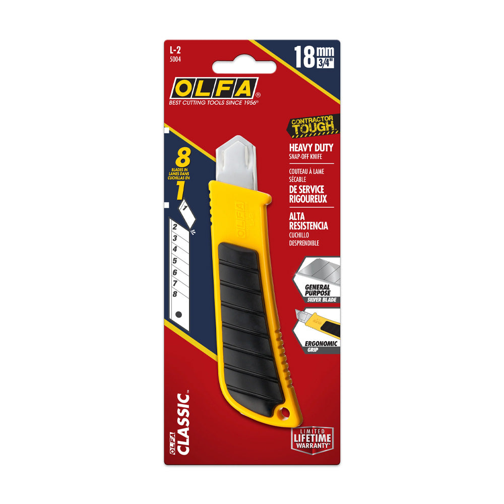 OLFA 18mm L-2 Rubber Inset Utility Knife