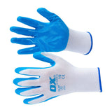 OX Safety Polyester Lined Nitrile Gloves