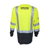 TapeTech HiVis Long-Sleeved Taped Safety Shirt with a Black Bottom