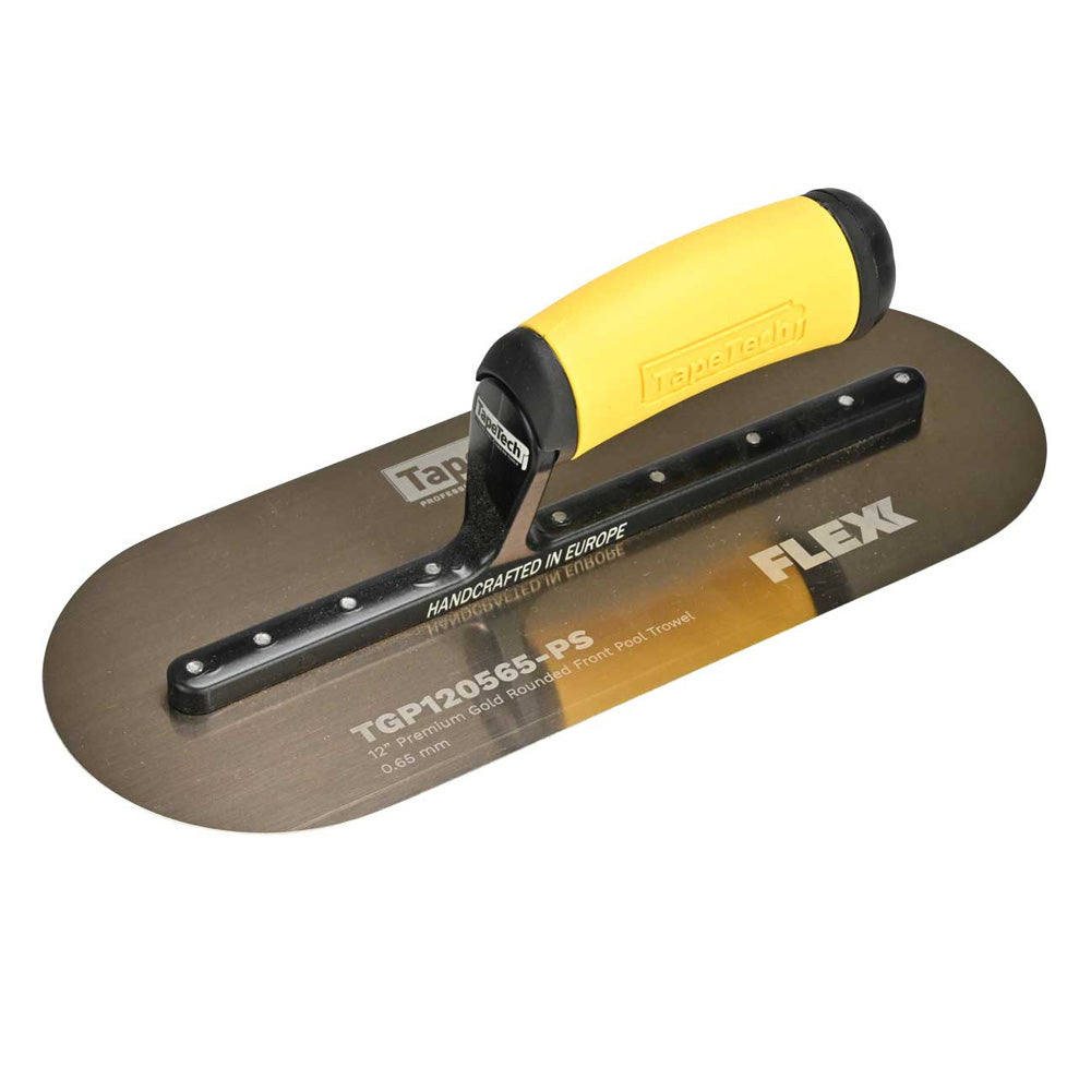 TapeTech Premium Gold Steel Rounded Front Pool Trowel