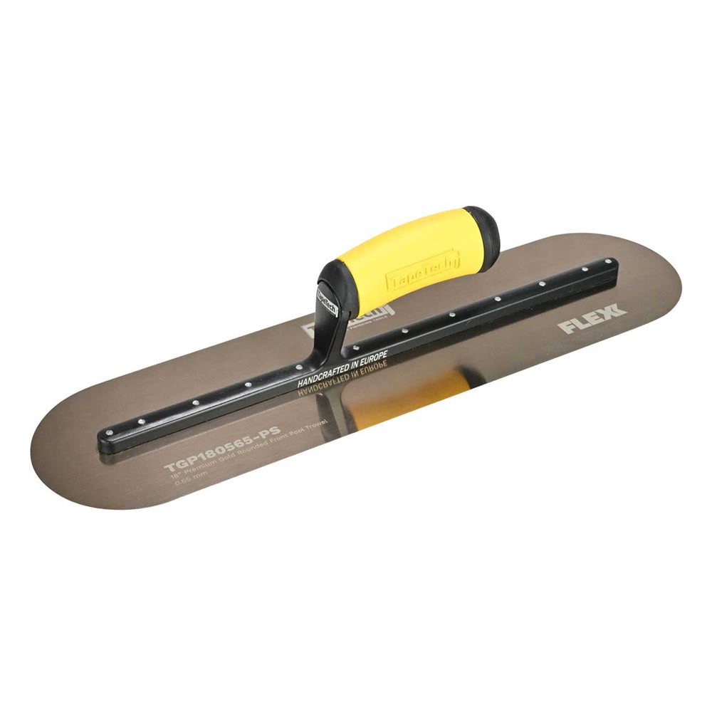 TapeTech Premium Gold Steel Rounded Front Pool Trowel