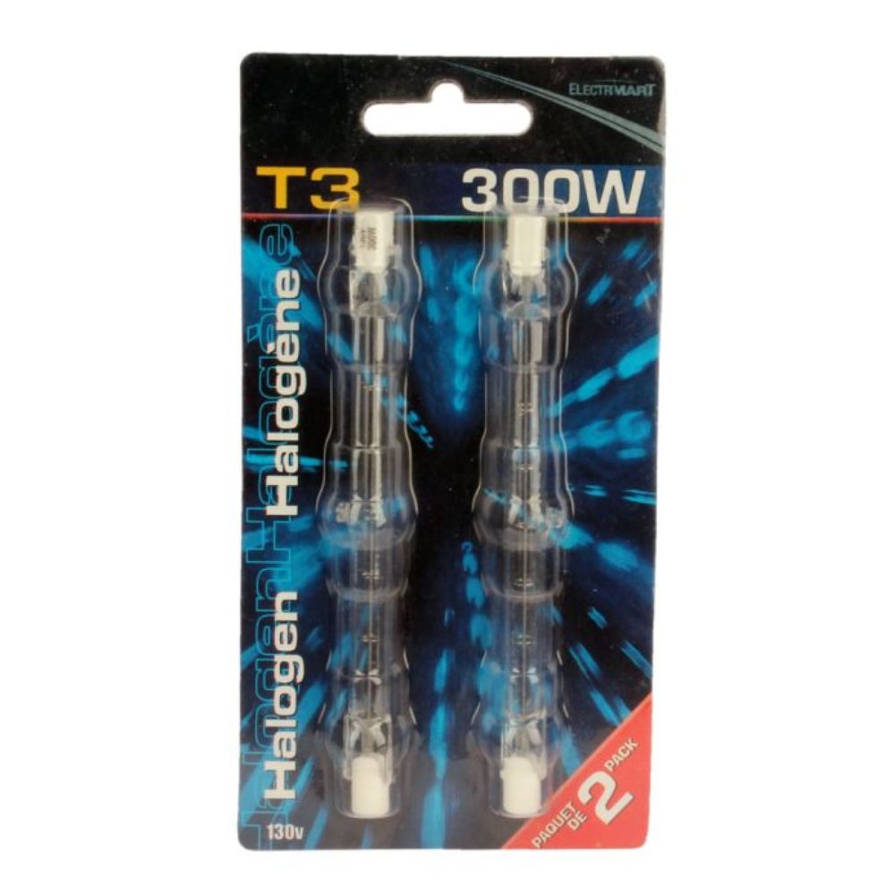 ElectrMart T3 500W Halogen Bulbs 2 Pack