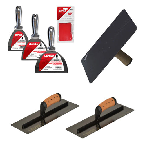 Level 5 Flex 5 Trowel, Hawk & Knife Set